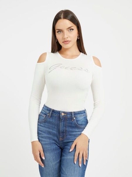 Guess Sweater Frontlogo Strass 