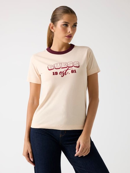  Guess T-shirt Logo Strass 