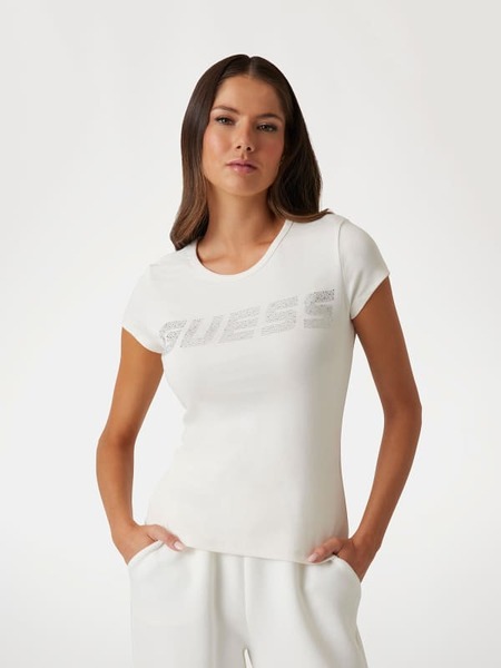  Guess T-shirt Mit Strass-logo 