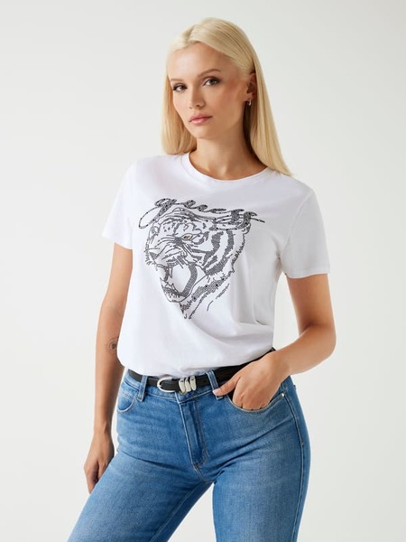 Guess T-shirt Strass-logo 