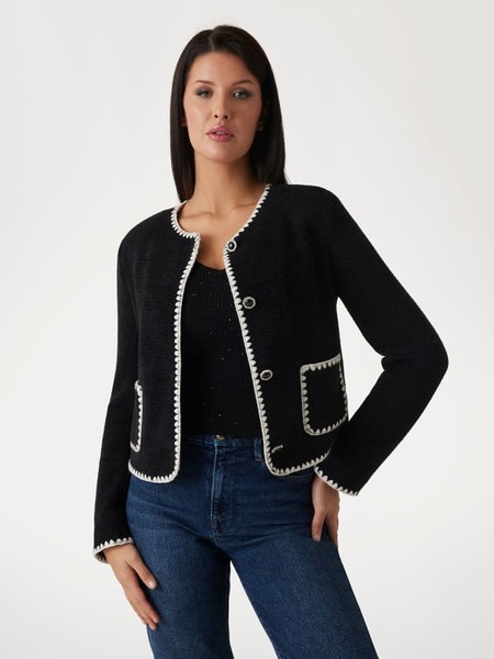  Guess Twill-jacke Mit Kontrastnähten 
