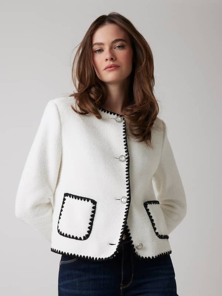  Guess Twill-jacke Mit Kontrastnähten 