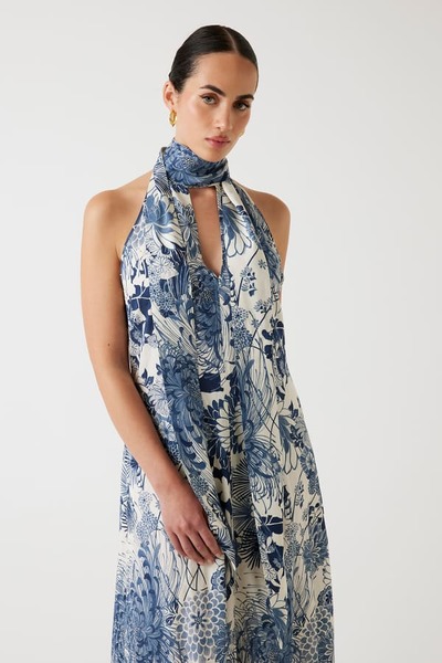 Guess Viskose Bedrucktes Langes Kleid 