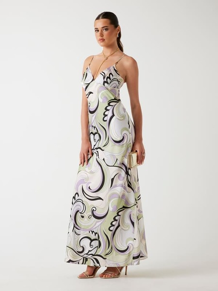  Marciano Guess Marciano Langes Bedrucktes Slip Dress 