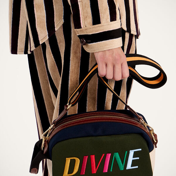  La Doublej Bags & Pochettes Women - Divine Beauty Bag Solid Dark Green One Size 85% Cotton 15% Cow Leather 