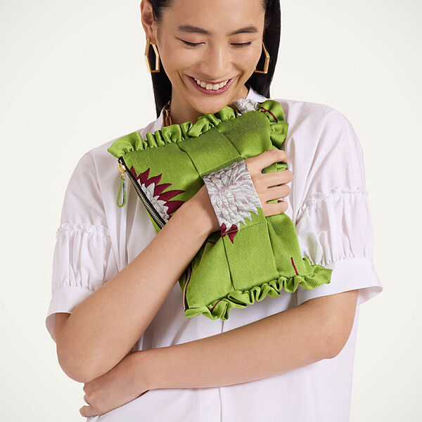  La Doublej Bags & Pochettes Women - Hand Pochette Derby Lime One Size 83% Polyester 9% Cotton 5% Silk 3% Polyamide 