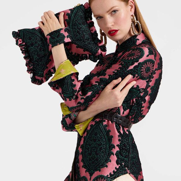  La Doublej Bags & Pochettes Women - Hand Pochette Oltrarno Pink One Size 41%polyester 22%wool 22%acrylic 8%other Fibers 7%silk 