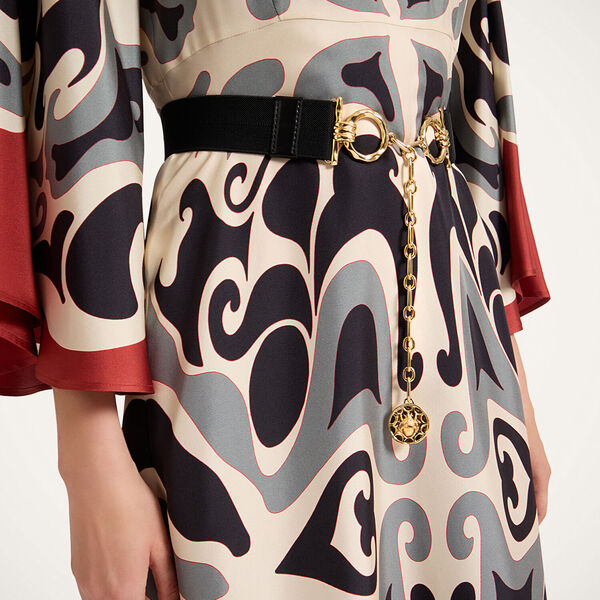  La Doublej Belts Women - Medallion Belt Solid Black L/xl 50% Brass 43% Polyester 5% Polyurethane 2% Elastane 