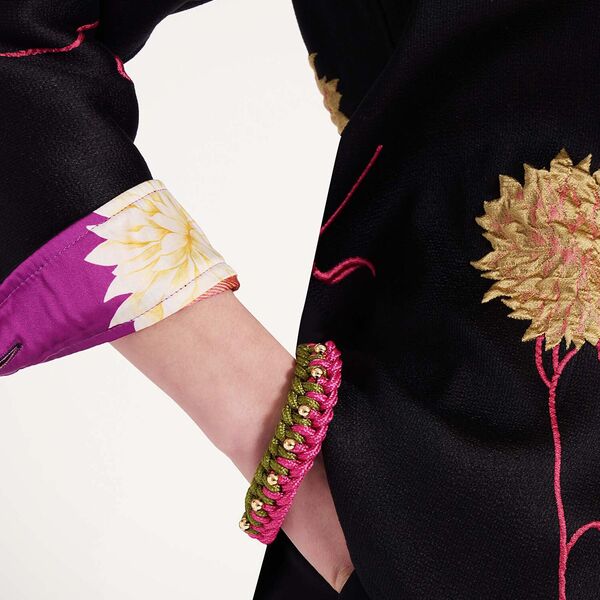  La Doublej Bracelets Women - Better Together Bracelet Bicolor Pink & Green One Size 35% Acrylic 30% Acetate 25% Cotton 5% Pmma 5% Brass 