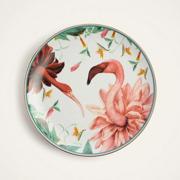  La Doublej Decorative Objects Women - Decorative Plate Birdbloom Ivory One Size 100% Porcelain 