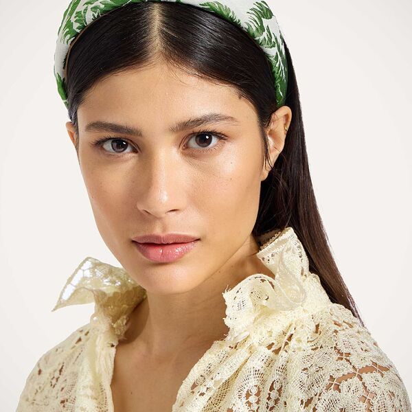  La Doublej Hair Accessories Women - Flat Headband Tropicana White One Size 44% Acetate 33% Viscose 22% Polyester 1% Elastan 