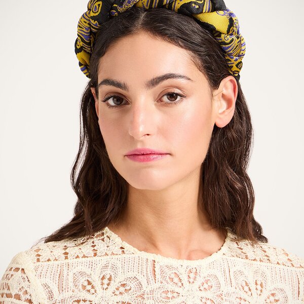  La Doublej Hair Accessories Women - Rapunzel Headband Atlantis Yellow One Size 93% Polyester 4% Silk 3% Polyamide 