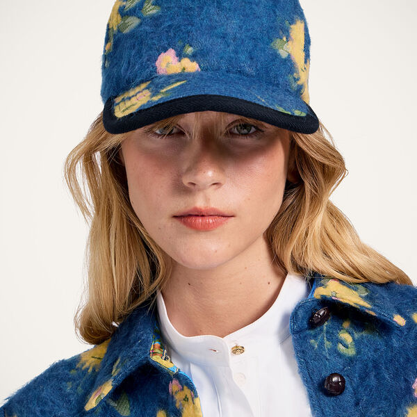  La Doublej Hats Women - Babeball Cap Riptide Navy One Size 30% Cotton 21% Recycled Polyester 20% Polyester 13% Wool 13% Acrilyc 