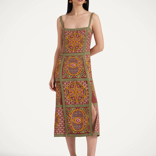  La Doublej J.j.'s Suitcase Women - Buy Me A Martini Dress Eclipse Placée Yellow S 96% Viscose 4% Elastane 