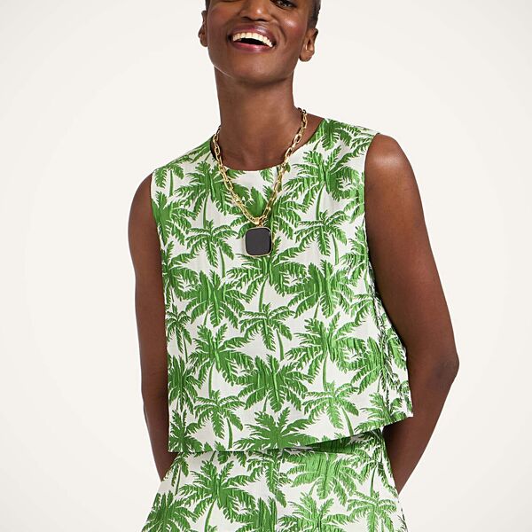  La Doublej Shirts & Tops Women - Aria Top Tropicana White M 44% Acetate 33% Viscose 22% Polyester 1% Elastan 