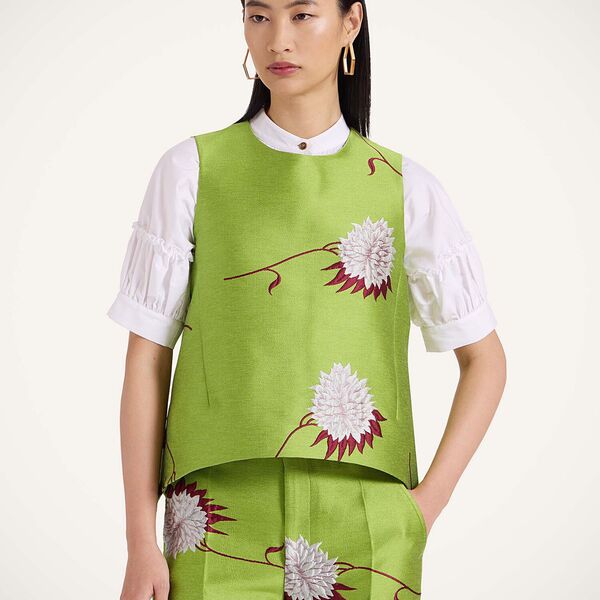  La Doublej Shirts & Tops Women - La Scala Top Derby Lime L 83% Polyester 9% Cotton 5% Silk 3% Polyamide 