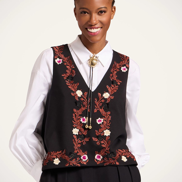  La Doublej Shirts & Tops Women - V-neck Scala Top Solid Black M 58% Viscose 35% Polyamide 7% Elastan 