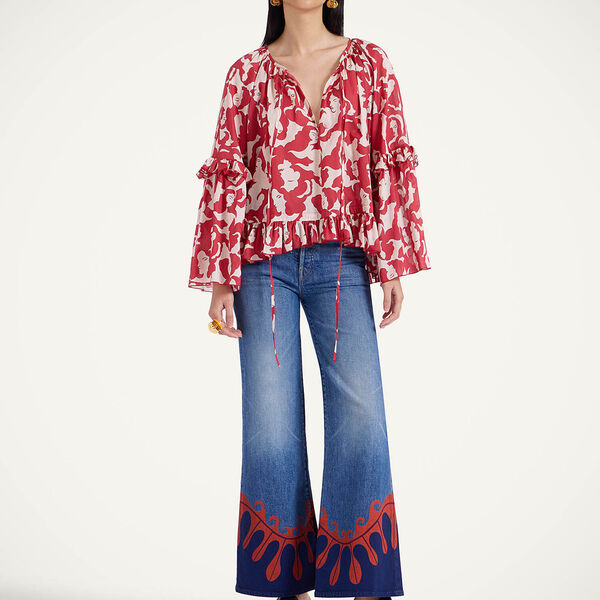  La Doublej Shorts & Pants Women - The Tomcat Roller Jeans Deep In The Pacific Blue 23 98% Cotton 2% Elastane 