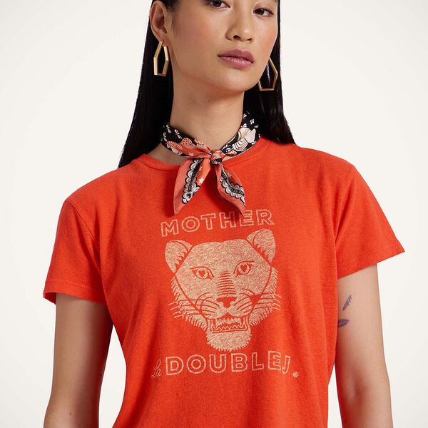  La Doublej T-shirts & Sweatshirts Women - The Sinful T-shirt Playing Favorites Orange Xs 50% Cotton 50% Linen 