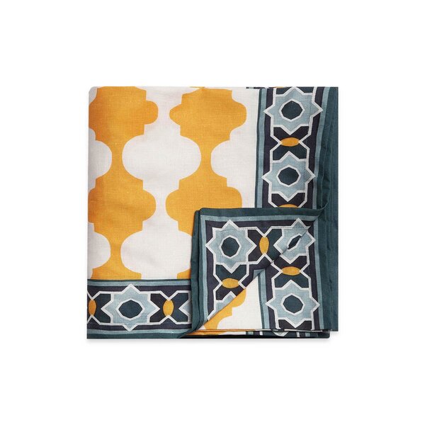  La Doublej Tablecloths Women - Medium Tablecloth Plaza Yellow One Size 100% Linen 