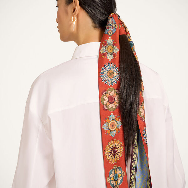  La Doublej Trunkshow Selection Women - Skinny Scarf Nucleus Placée Rust One Size 100% Silk 