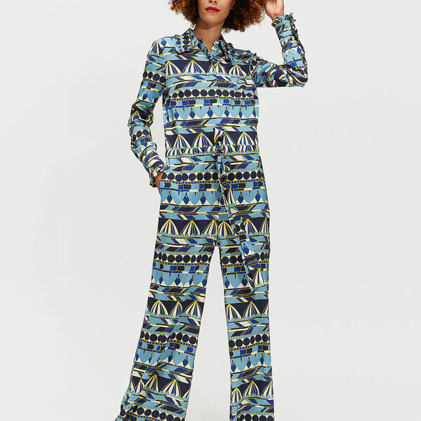  Ladoublej Treasure Trove Women - Jumpsuit Umbrellas Blu S Sablé 