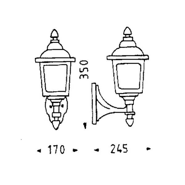  Albert Leuchten Zewnętrzna Lampa ścienna Landhaus 716 S 