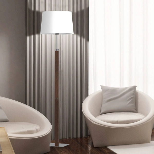  Aluminor Aluminor Quatro Up Lampa Stojąca Dąb Szary/chrom 