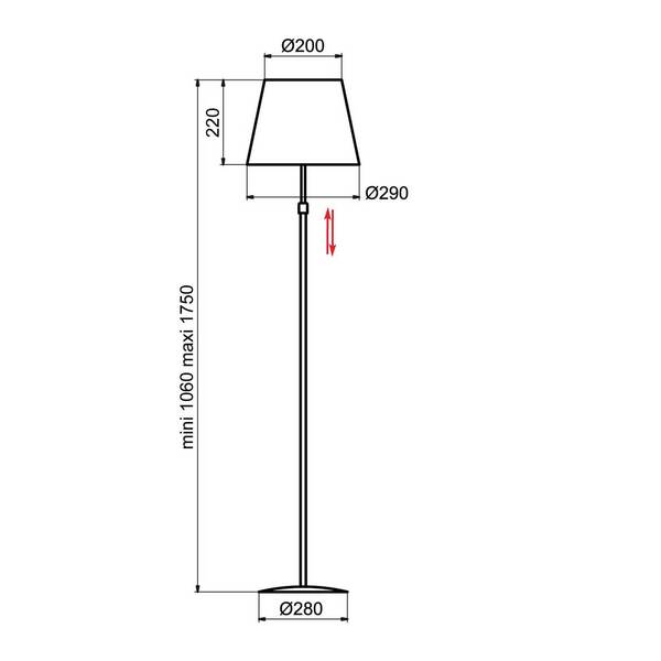  Aluminor Aluminor Store Lampa Stojąca, Biała/czarna 