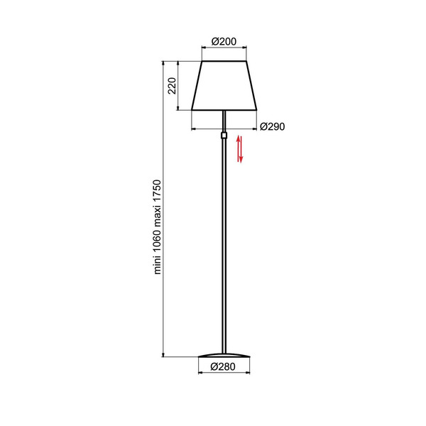  Aluminor Aluminor Store Lampa Stojąca, Czarna/czarna 