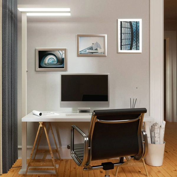  Arcchio Lampa Stojąca Led Arcchio Logan Basic, Biała, 6000 Lm, ściemniana 