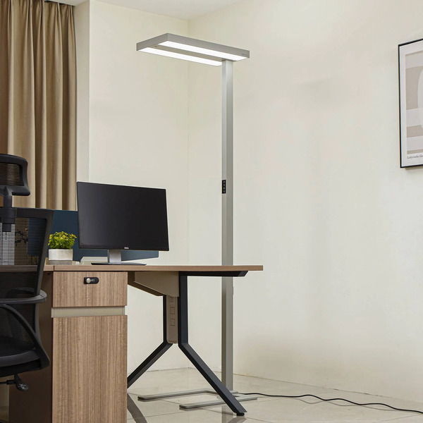  Arcchio Lampa Stojąca Led Arcchio Logan Ultra Hcl Cct, Srebrna, ściemniana 