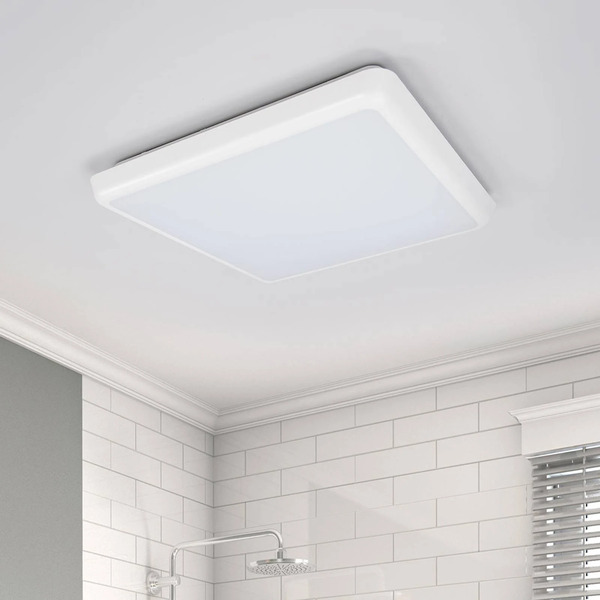  Arcchio Lampa Sufitowa Led Augustin, 30 X 30 Cm, Biała, Ip54 