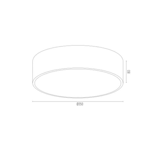  Argon Lampa Sufitowa Amore, Złote Paski, Czarny, ø 35 Cm 