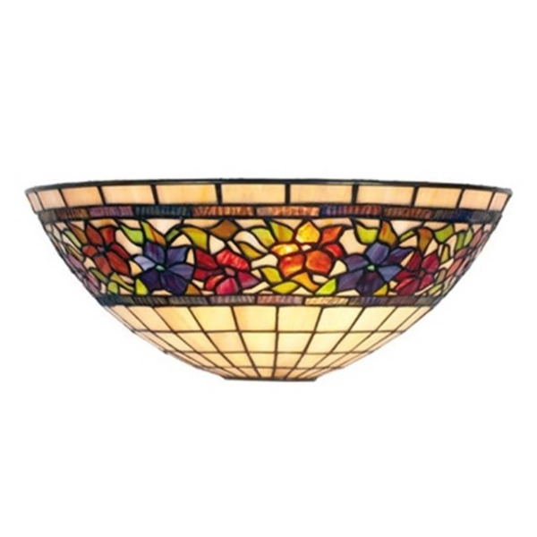  Artistar Klasyczna Lampa ścienna Flora W Stylu Tiffany 