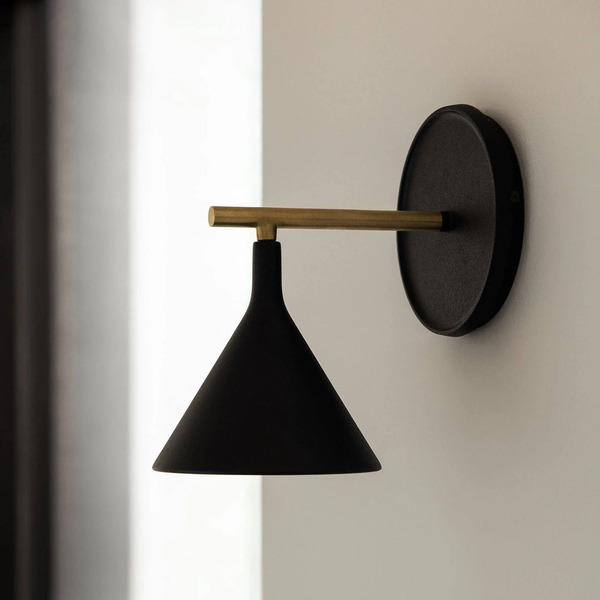  Audo Copenhagen Kinkiet Led Audo Cast Sconce, Czarny, Ip44, ściemniacz 