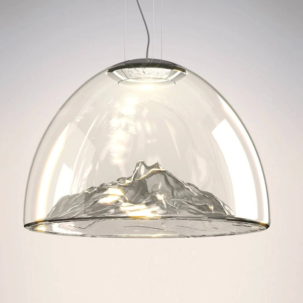  Axo Light Axolight Mountain View - Lampa Wisząca Szara-chrom 