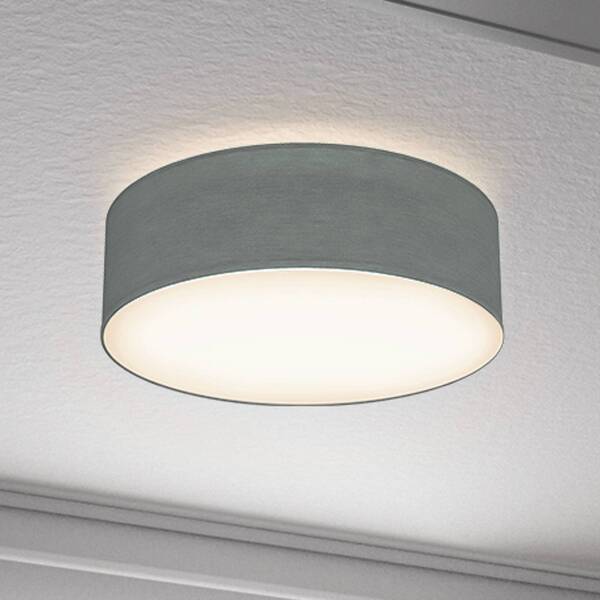  B.k. Licht Lampa Sufitowa Litora, Szara, ø 30 Cm, Tekstylna, E27 