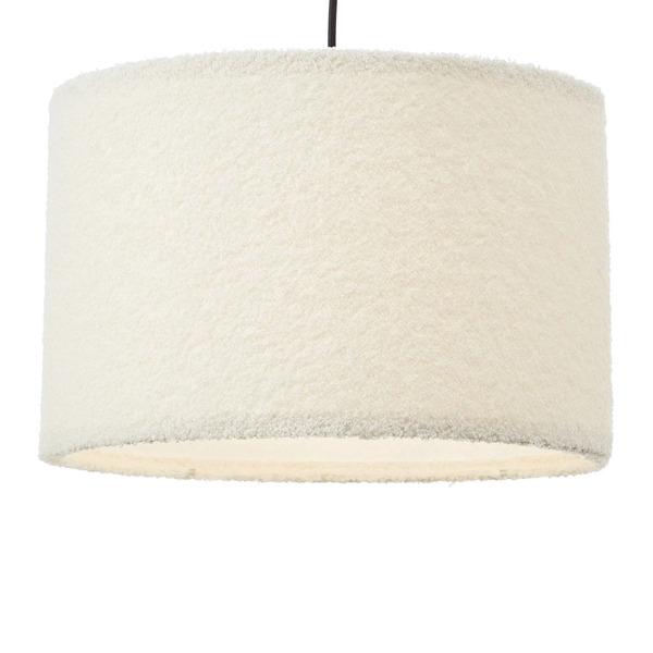  Brilliant Lampa Wisząca Teddy, ø 35 Cm, Biała, Tkanina 