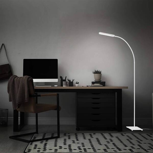  Briloner Lampa Stojąca Led Servo, ściemniana, Cct, Biała 
