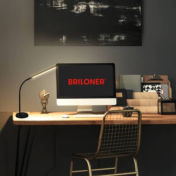  Briloner Lampa Stołowa Led Pivaz, ściemniacz Dotykowy, Czarna 