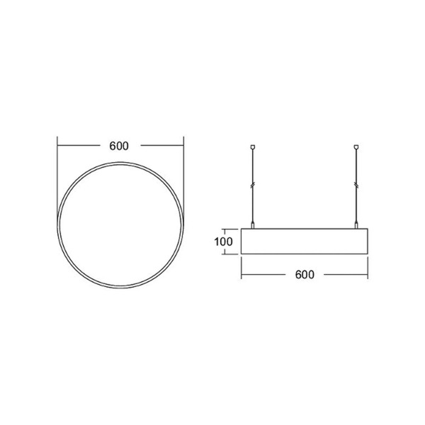  Brumberg Brumberg Biro Circle10 Lampa Wisząca ø 60cm Direct Dali Czarna 830 