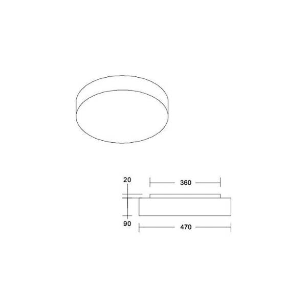 Brumberg Lampa Sufitowa Brumberg Celtis Maxi, E27, Perkal, Brązowo-szary 