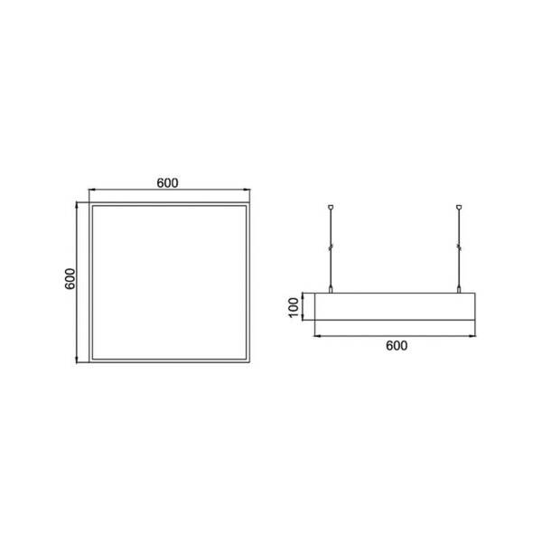  Brumberg Brumberg Lampa Wisząca Led Biro Square On/off, Czarna, 3000k 