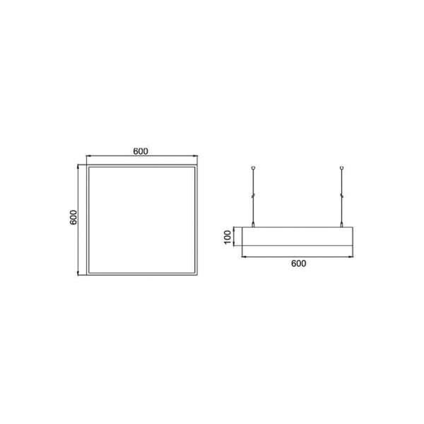  Brumberg Brumberg Lampa Wisząca Led Biro Square On/off, Czarna, 4000k 