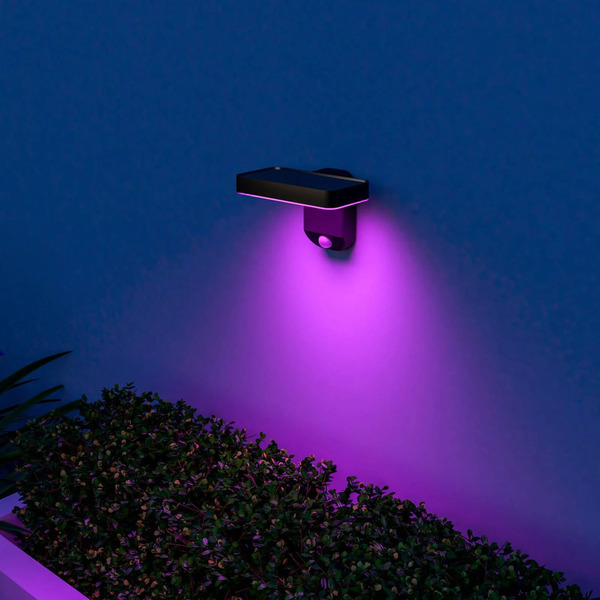  Calex Calex Smart Outdoor Solar Wall Light, Czujnik, Rgbw 
