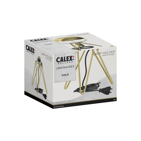  Calex Calex Tripod Lampa Stołowa, Złota 