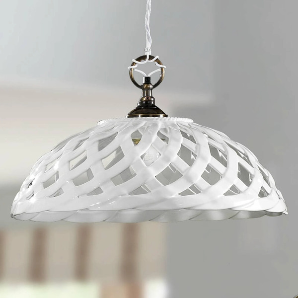  Ceramiche Biała Ceramiczna Lampa Wisząca Emanuel, ø 42 cm 