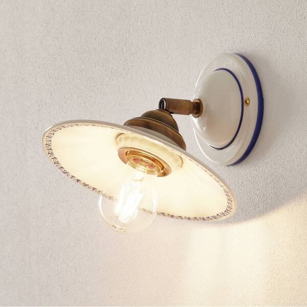  Ceramiche Lampa ścienna Il Punti Z Ceramicznym Kloszem 