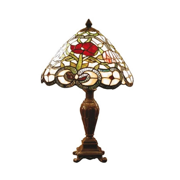  Clayre&eef Flora Klasyczna Lampa Stołowa W Stylu Tiffany 